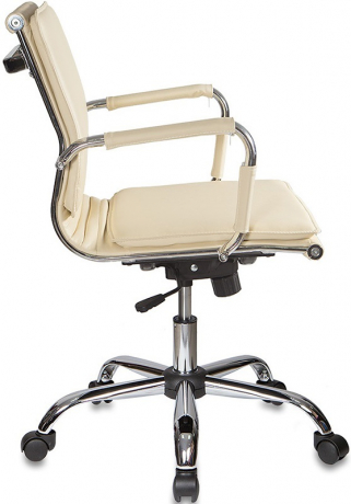 Кресло руководителя Бюрократ Ch-993-Low слоновая кость экокожа