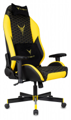 Кресло игровое Knight Neon черный/желтый соты