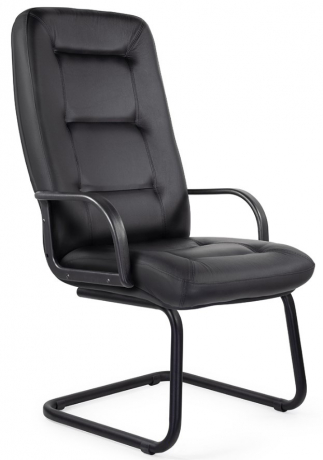 Конференц-кресло UTFC Идра В/п пластик экокожа черная
