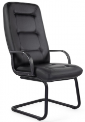 Конференц-кресло UTFC Идра В/п пластик экокожа черная
