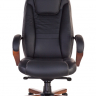 Кресло руководителя Бюрократ T-9923MAHOGANY черный кожа