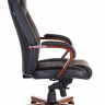 Кресло руководителя Бюрократ T-9923MAHOGANY черный кожа