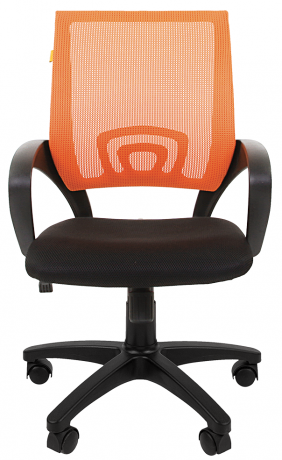 Компьютерное кресло Chairman 696 black оранжевая сетка