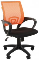 Компьютерное кресло Chairman 696 black оранжевая сетка