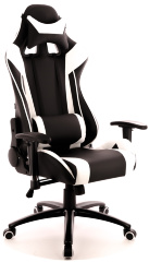 Кресло компьютерное игровое Everprof Lotus S6 экокожа черная/белая