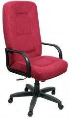 Кресло офисное Пилот Стандарт флок красный