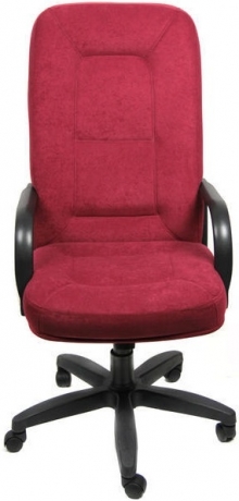 Кресло офисное Пилот Стандарт флок красный