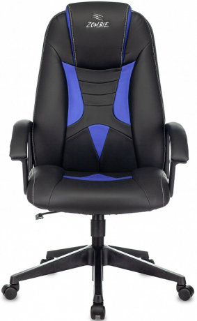 Кресло компьютерное игровое Zombie 8 черный/синий экокожа