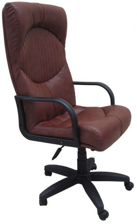 Кресло офисное Гермес Стандарт экокожа коричневая