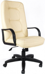 Кресло офисное Пилот Стандарт экокожа бежевая