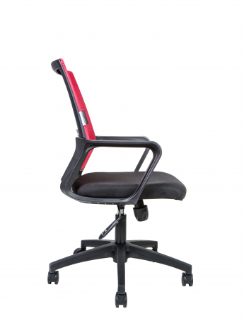 Офисное кресло Norden Бит LB черный пластик/красная сетка
