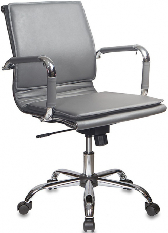 Кресло руководителя Бюрократ Ch-993-Low серый экокожа