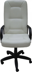 Кресло офисное Пилот Стандарт экокожа белая