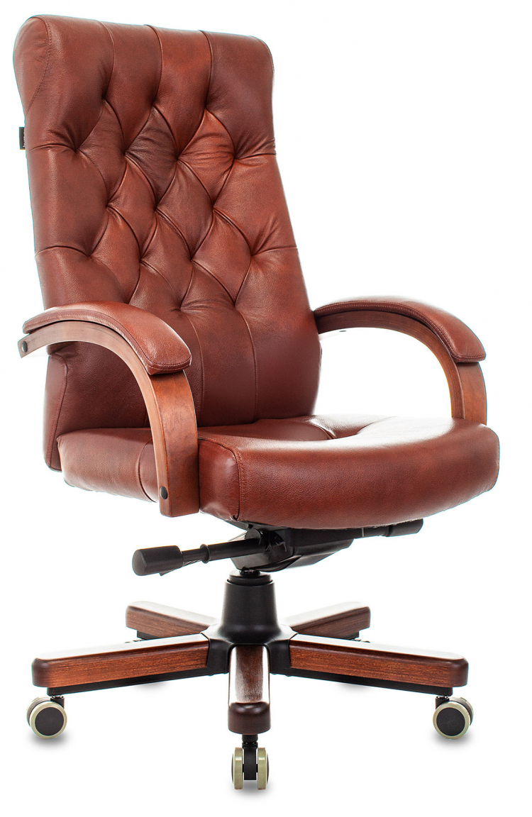 Кресло руководителя Бюрократ T-9928WALNUT светло-коричневый Leather Eichel  купить в Москве | Интернет-магазин «KresloOnline.ru»
