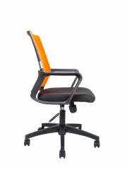  Офисное кресло Norden Бит LB черный пластик/оранжевая сетка