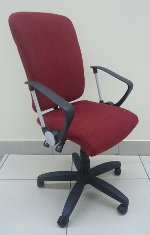Компьютерное кресло Алекс синхро Арфа флок бордовый
