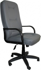 Кресло офисное Пилот Стандарт экокожа серая