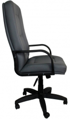 Кресло офисное Пилот Стандарт экокожа серая