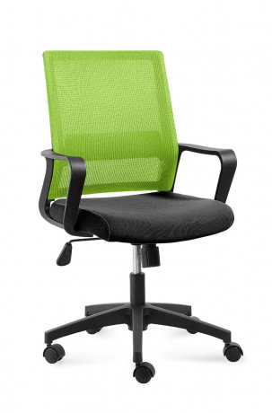  Офисное кресло Norden Бит LB черный пластик/зеленая сетка