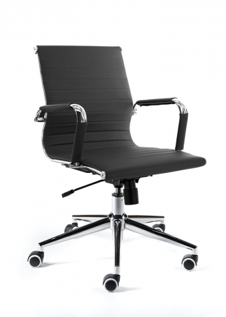 Офисное кресло Norden Техно LB черная экокожа
