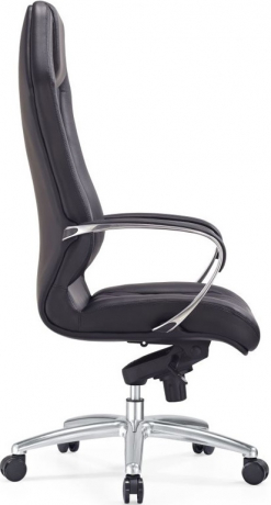 Кресло руководителя Бюрократ Aura кожа черная