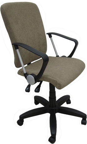 Компьютерное кресло Алекс синхро Арфа флок коричневый