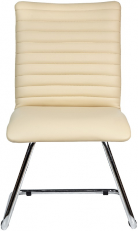 Стул офисный Линк хром экокожа бежевая