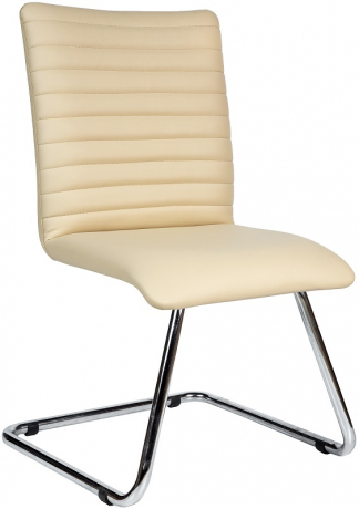 Стул офисный Линк хром экокожа бежевая