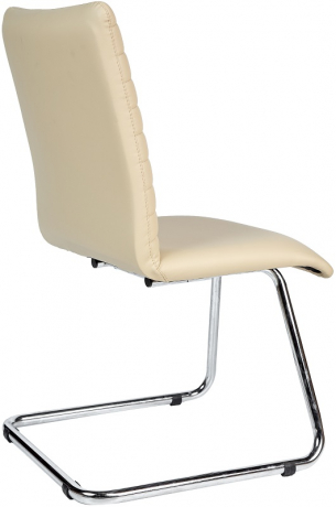 Стул офисный Линк хром экокожа бежевая