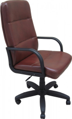 Кресло офисное Зенит Стандарт кожа коричневая
