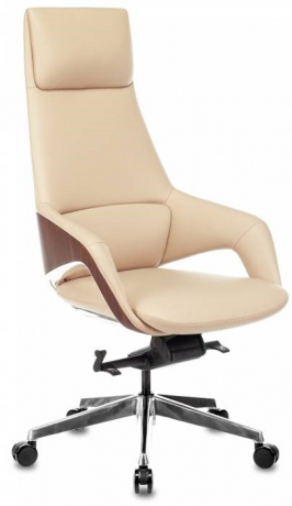 Кресло руководителя Бюрократ _DAO-2 бежевый кожа