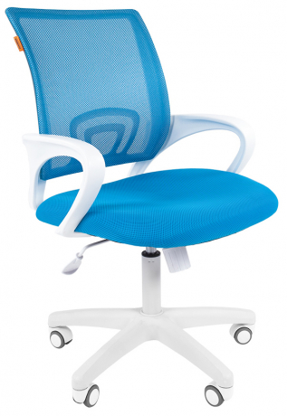 Компьютерное кресло Chairman 696 white голубой
