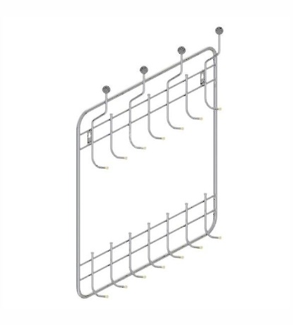 Вешалка настенная 2-х ярусная 800-К  (773*95*883)