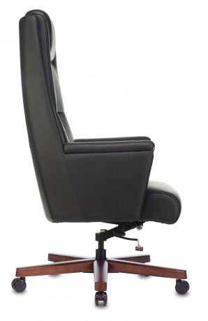 Кресло руководителя Бюрократ _DUKE черный кожа