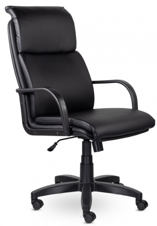 Кресло руководителя UTFC Надир В пластик экокожа черная
