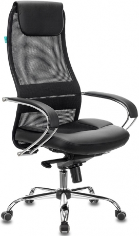 Кресло руководителя Бюрократ CH-609SL черный экокожа/сетка