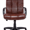 Кресло офисное с низкой спинкой Атлант Стандарт экокожа коричневая