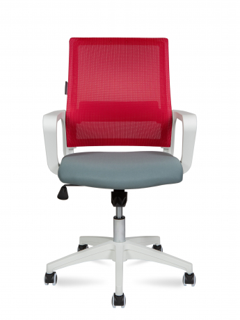  Офисное кресло Norden Бит LB белый пластик/красная сетка
