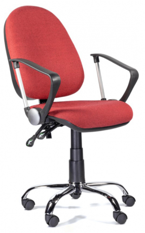 Компьютерное кресло UTFC Мартин Люкс Нептун хром ткань красный