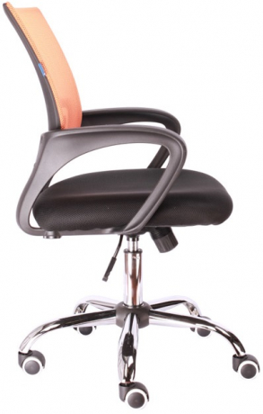 Компьютерное кресло Everprof EP 696 ткань-сетка черная/оранжевая