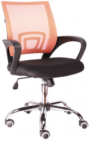 Компьютерное кресло Everprof EP 696 ткань-сетка черная/оранжевая