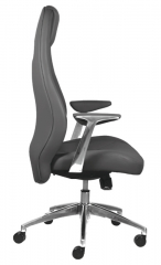 Кресло руководителя Бюрократ _Zen черный кожа