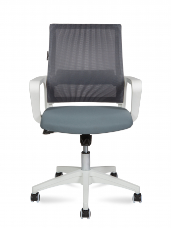  Офисное кресло Norden Бит LB белый пластик/серая сетка