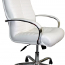 Офисное кресло руководителя Консул Хром экокожа белая