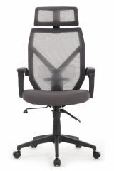 Кресло Riva Chair OLIVER серый (черный пластик)