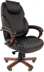 Офисное кресло руководителя Chairman 406 экокожа черный