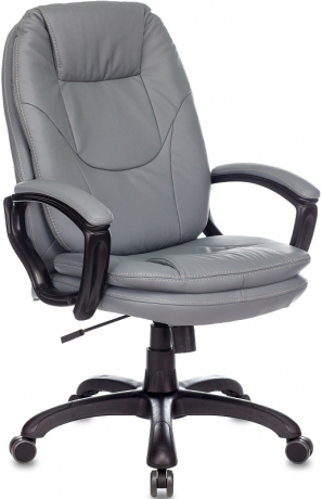 Кресло руководителя Бюрократ CH-868N серый экокожа