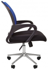 Компьютерное кресло Chairman 696 хром синяя сетка