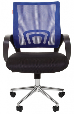 Компьютерное кресло Chairman 696 хром синяя сетка