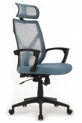 Кресло Riva Chair OLIVER синий (черный пластик)